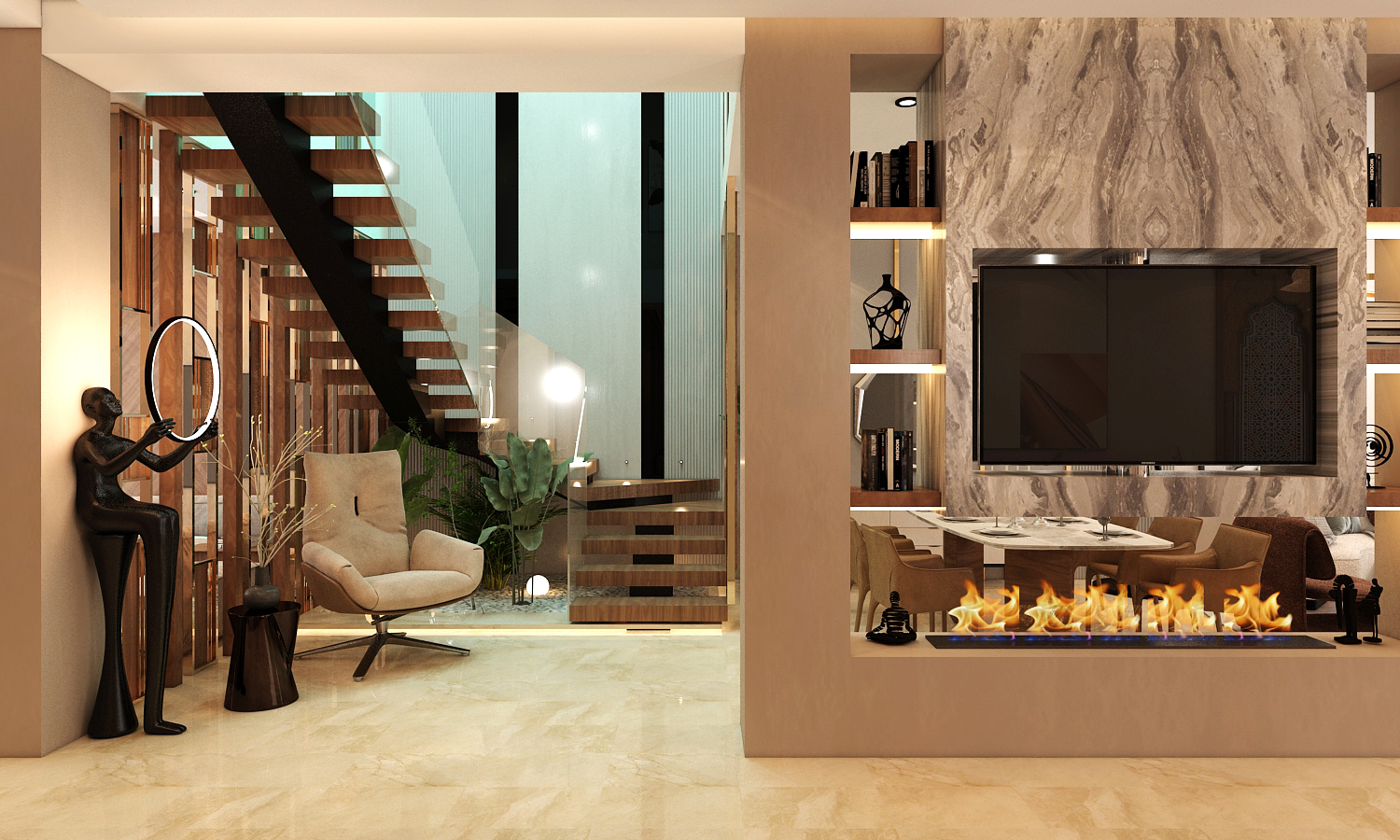 Villa Youness – Architecte d’intérieur à Casablanca – Aménagement et design intérieur résidentiel moderne et élégant