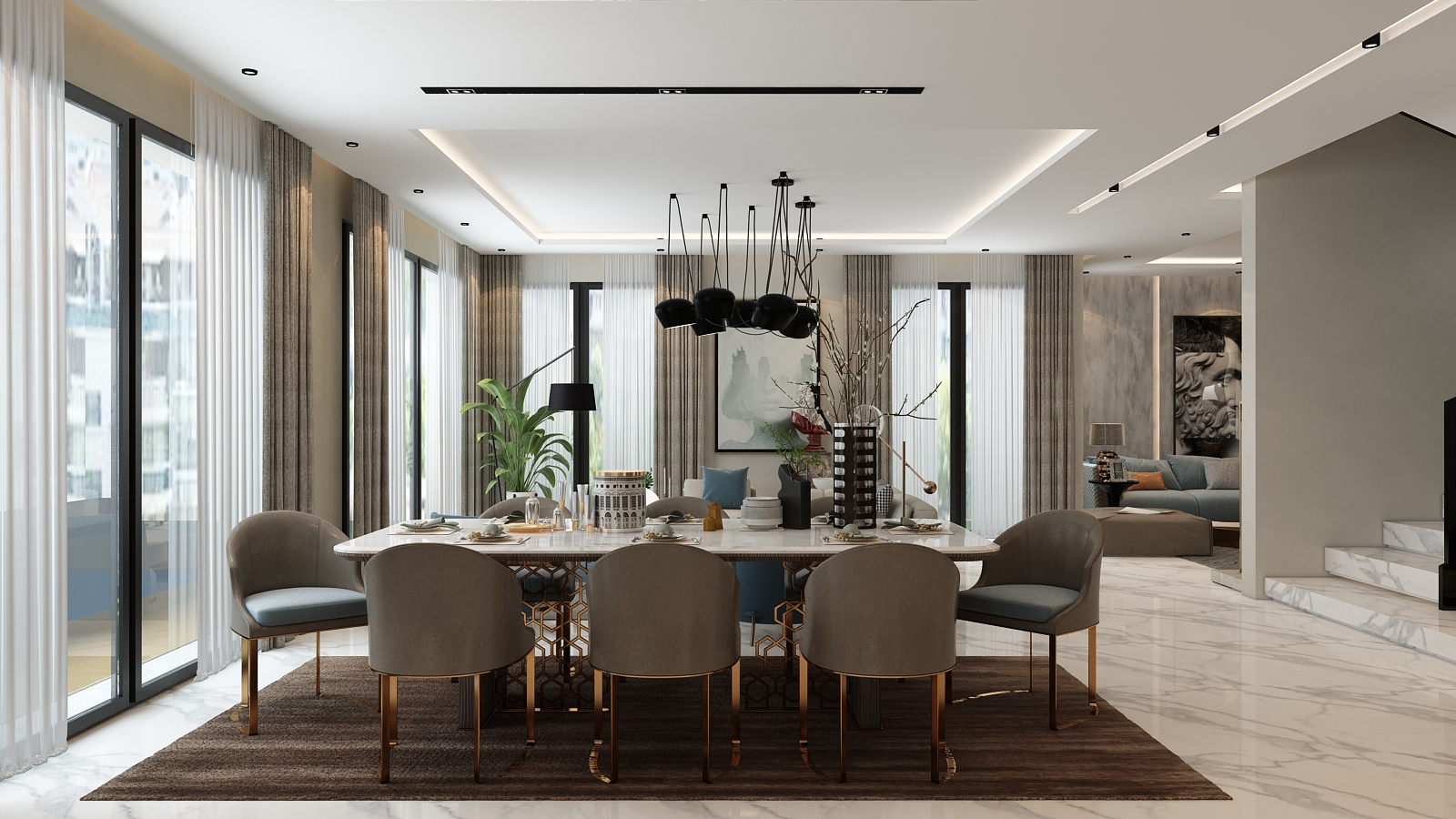 R+2 Fama – Architecte d’intérieur à Casablanca – Conception et aménagement intérieur d’immeuble moderne