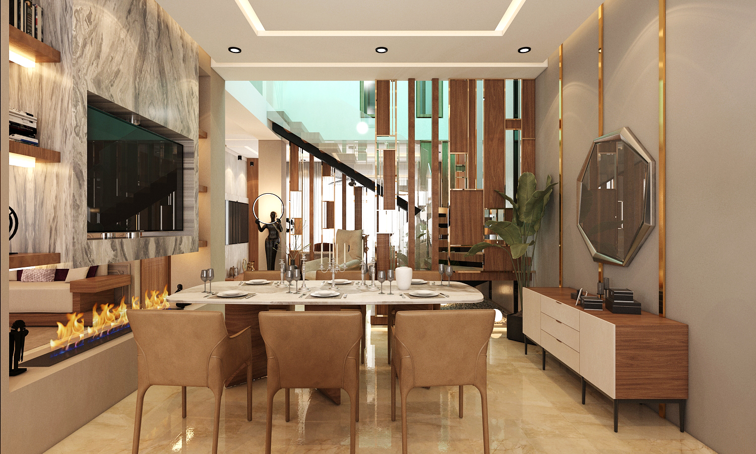 Villa Youness – Architecte d’intérieur à Casablanca – Aménagement et design intérieur résidentiel moderne et élégant