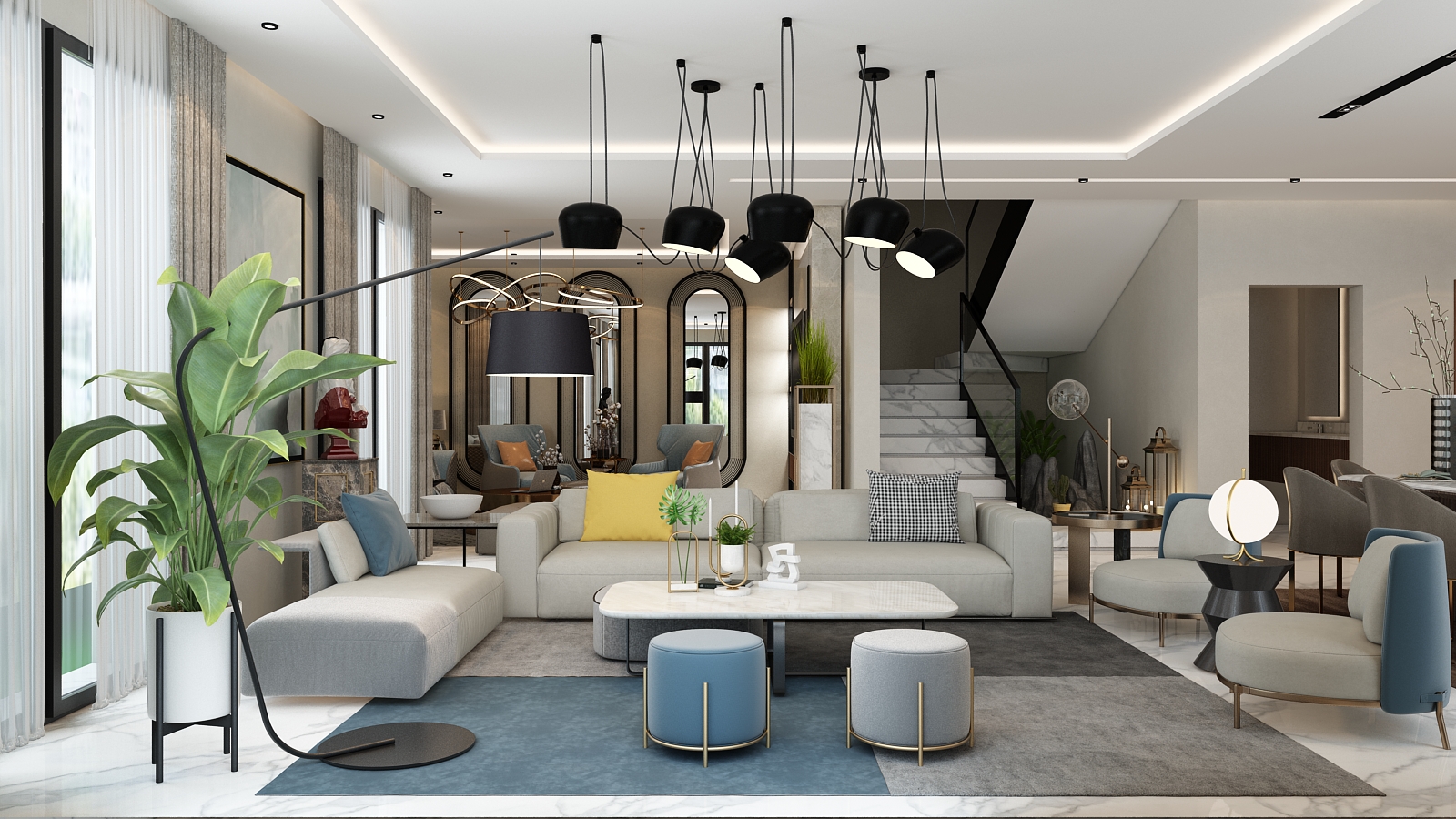 R+2 Fama – Architecte d’intérieur à Casablanca – Conception et aménagement intérieur d’immeuble moderne