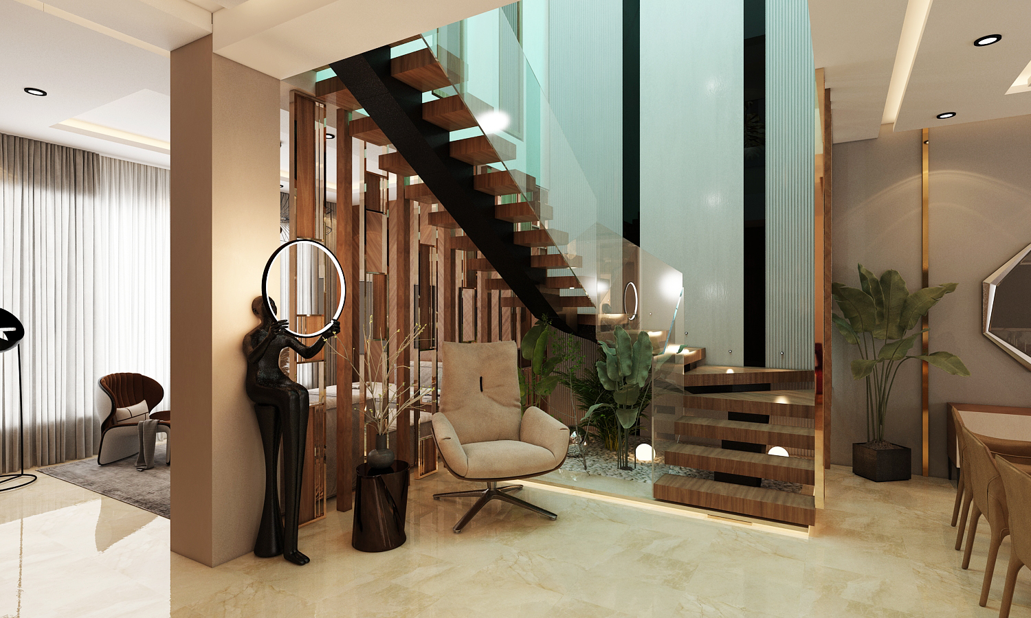 Villa Youness – Architecte d’intérieur à Casablanca – Aménagement et design intérieur résidentiel moderne et élégant