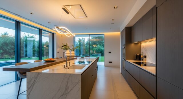 Aménagement intérieur villa Casablanca : guide complet moderne 2026 3 cuisine moderne villa Casablanca amenagement interieur amarchi3d.ma